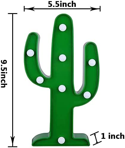 YiaMia LED Night Light LED Cactus Light Table Lamp Light for Kids' Room Bedroom Gift Party Home Decorations Green...