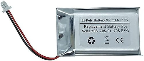 3.7V 800mAh Battery for Sena 20S, 20S-01, 20S EVO Motorcycle Bluetooth Headset, Helmet intercom, Battery Model: CP-SN10S...