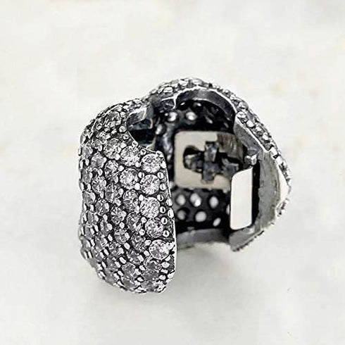 ABAOLA Heart Clip Charm 925 Sterling Silver Spacer Beads fit for Fashion Charms Bracelets...