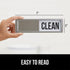 Gorilla Grip Clean and Dirty Dishwasher Magnet Sign, Optional Adhesive, Magnetic Kitchen Decor, Easy Read, Non-Scratch, Heavy Duty Shutter Slide M...
