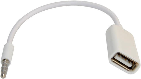 3.5mm Male AUX Audio Plug Jack to USB 2.0 Female Converter Cable Cord EN...