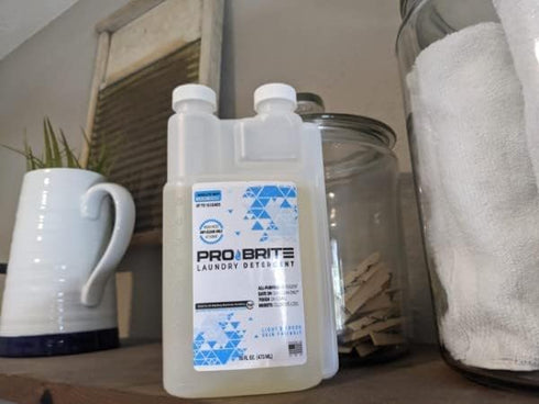 Pro-Brite Liquid Laundry Detergent - Proprietary Wet Cleaning Surfactants Designed for Home Washing Many Sensitive Dry Clean Only Fabrics (16-Oz)...