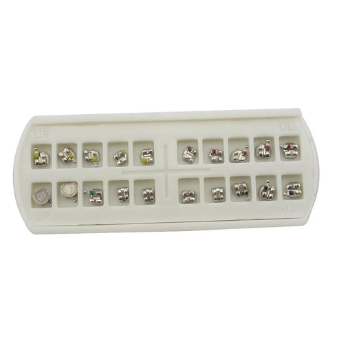 Dental Orthodontic Bracket for Teeth Brace 20PCS Mini Metal Braces Roth/MBT Slot. Roth/MBT 022 3/345 Hooks (MBT 022 345 with Hooks)...