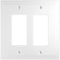 Questech Decor Double Rocker Light Switch Cover, 2-Gang Electrical Wall Plate, Double Switch Standard Size GFCI Receptacle Cover, Decorative Bevel...
