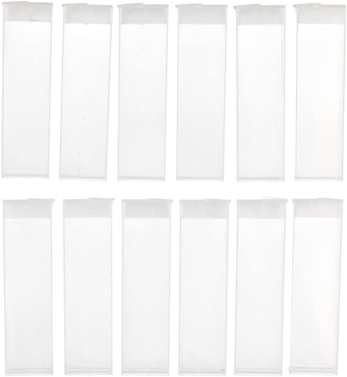 Craft County Flip Top Storage System Box | 12 Clear Plastic Organizing Containers | 6.25in x 4in x 1.4in...