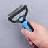 Pet Grooming Brush and Dematting Tool for Detangling Loose Haired and Undercoat, Helps Reduce Tangles and Mats in Long Fur, Gentle and Stress Free...