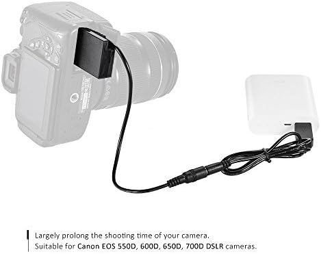 Andoer DR-E8 Dummy Battery with DC Power Bank USB Adapter Cable Replacement for LP-E8 for Canon EOS 550D 600D 650D 700D DSLR Cameras......