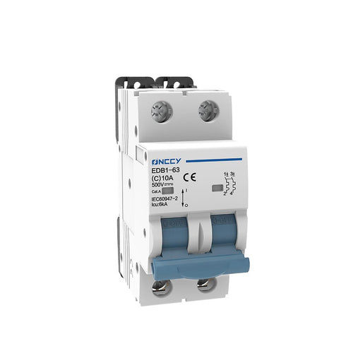 DC Miniture Circuit Breaker 2 Pole 25 Amp. 600V for Solar PV. MCB for Overload and Short Circuit Protection. Din Rail Mounted....