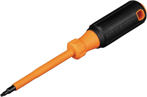 Klein Tools 6884INS Insulated Screwdriver, 1000V #1 Square Tip Screwdriver with 4-Inch Shank, Tip-Ident, Cushion-Grip Handle...