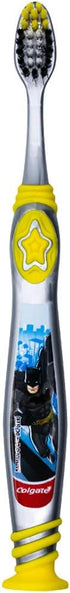 Colgate Batman Toothbrush for Children with Suction Cup, Kids 5+ Years Old, Extra Soft (Colors Vary) - Pack of 2...