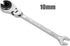 Ratcheting Wrench Open Flex-Head Open End Double Opening Ratchet Combination Wrench Hand Tool Flare Nut Wrench Silver 10mm...