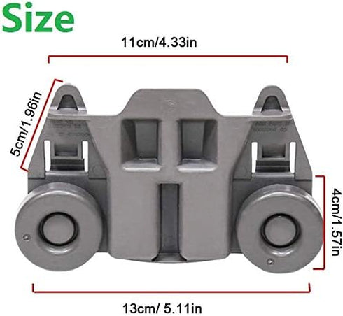 Odowalker Pack of 4 Dishwasher Premium Wheels Lower Rack for Kenmore Elite Dishwasher Parts W10195417 Kitchen Aid Dishwasher