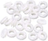 Mesee 100Pcs Double Sided Rubber Grommet Kit, 10mm Inner Dia Oil Resistant Armature Electrical Wire Grommets O Ring Hole Plug Washer White Rubber ...