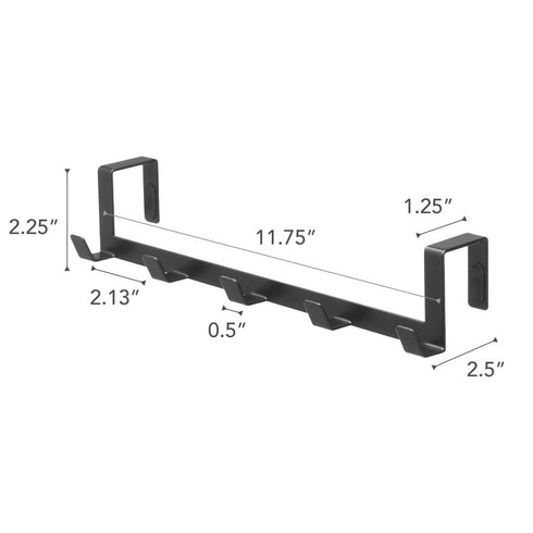 YAMAZAKI home Smart Wide Over the Door Rack, Black...