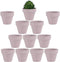 Yishang 1.9 Inch Tiny Pink Terracotta Pots Pack of 12-Small Mini White Clay Pots with Drainage Holes Flower Nursery Terra Cotta Planter for Tiny C...
