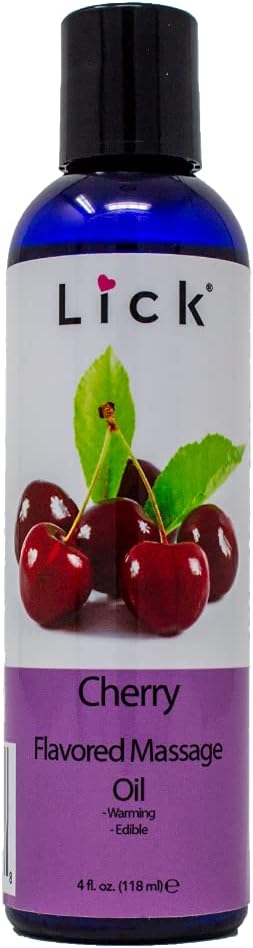 Cherry Flavored Massage Oil for Massage Therapy - Relaxing Muscle Massage for Men and Women with Natural Vitamin e Oil with Aromatherapy Oils for ...
