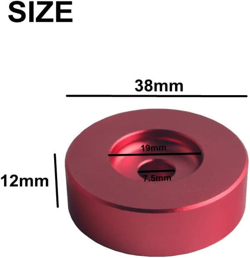 DEWHEL Aluminum 45 RPM Adapter Compatible with 7 inch Vinyl Records Dome 45 Adapter Player Turntable Accessories (2xRed)...