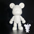 Coniuty DIY Fluid Bear + Bear Keychain Painting Set, Teddy Bear Figure for Creative Fluid Art and Home Decoration (9 Inch, Blank Mold)...