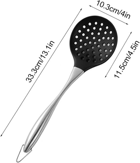 Silicone Wok Skimmer – Non-Scratch Slotted Spoon for Cooking Frying...