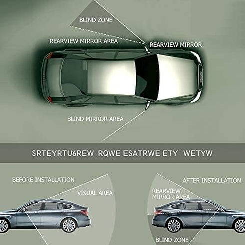 2Pcs Car Van Rectangular Blind Spot Mirror Towing Reversing Driving Stick On Adjustable Wide Angle Blind Spot Mirror for Car Van Towing Caravan...