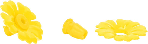 CHICIRIS 30 Set Hummingbird Feeder Flowers Hanging Bird Feeding Ports Replacement Parts for Bee Guards Feeding Hummingbird Outdoors Supplies(Yello...