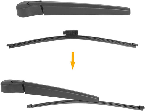 Unifizz Rear Windshield Wiper Blade Arm Set for BMW 3 Series E91 2006-2012 Black 350mm 14inch...