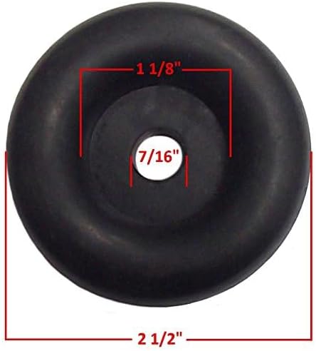 (4 Pack) 2.5" Trailer Ramp Door Bumper, Compatible with Truck Cargo Hatch - Round Rubber Bump Stops...