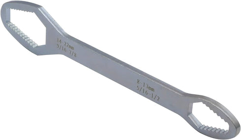 8-22mm Universal Torx Wrench, Double-ended Wrench Self-tightening Adjustable Wrench Tools, Universal Wrench Repair Tools (Silver)...