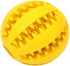 Dog Treat Toy Ball, Dog Tooth Cleaning, Toy Interactive Dog Toys, Dog Puzzle Teething Toys Ball, Pack of 2 (Red & Yellow, 2.36" 6cm)...