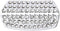 1797 for Volkswagen VW Accessories Jetta Passat Tiguan e-Golf Golf Atlas Arteon Bling Steering Wheel U Shape Cover Trim Parts Sticker Silver Cryst...