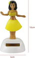 Blue Solar Powered Dancing Hula Girl Dashboard Decorations Swinging Bobbleheads Toy Collection Figurines for Auto Interior Home Decor Solar Power ...
