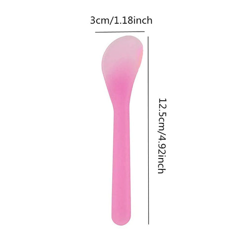 100 Pcs Plastic Cosmetic Mask Mixing Spoon Spatulas, Multicolor 5 Inch Face Mask Spoon for Cream Facial Skin Care Spoon...