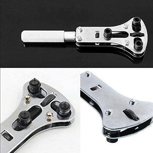 Professional Watch Wrench Screw Repair Set Kit, Watch Band Spring Bar Link Pin Adjustment, Back Case Removal Opener, Battery Cover Changing Replac...