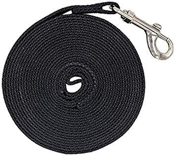 Cotton Web Dog Training Lead Black (20-Feet)...