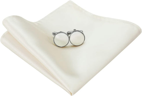 Bow Ties for Men, Men’s Pre-Tie Bow Tie Satin Silk Adjustable Bow Tie Cufflinks Hanky Sets With Gift Box...