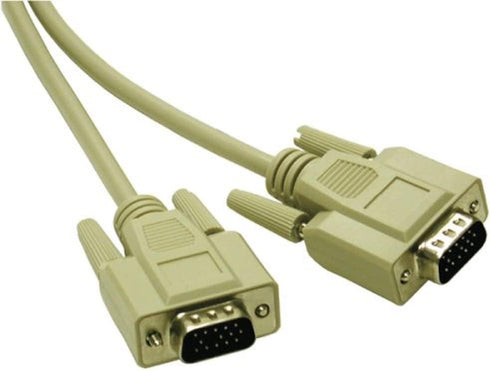 C2G 02635 Economy HD15 SVGA M/M Monitor Cable, Beige (6 Feet, 1.82 Meters)...