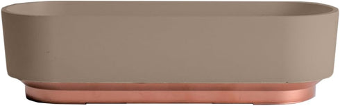 The HC Companies 9.5 Inch Sorrento Succulent Pot - Lightweight Indoor Plastic Succulent Planter with Drainage, Artisan Taupe...