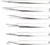 6PCS Tweezers Set, Stainless Steel Tweezers Set Kit for DIY...