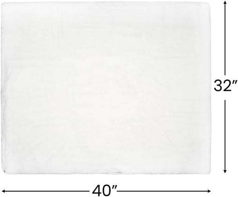 Snow White Polyester Blanket - 32" x 40" (1 Pc) | Luxurious Fluff for Winter Decor, Crafts & Displays...