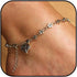 Boho Flower Ankle Bracelets Silver Heart Hanging Anklets Beach Foot Bracelet Jewelry for Women(1PCS)...