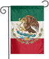 Mexico Mexican Flag Flax Nylon Burlap Linen Fabric Garden Flag Farmhouse Decorations Yard Mailbox Decor Welcome Sign 12x18 Inch Small Mini Size Do...