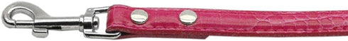Mirage Pet Products 3/8-Inch Faux Croc 2-Tier Collar Pink with 1/2-Inch Leash for Dogs...