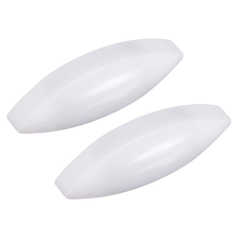 MECCANIXITY Magnetic Stirrer Mixer Stir Bar Rod 30mm(1.18") x10mm Olive Shape Coating Magnet White for Laboratory 2Pcs...