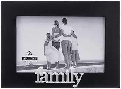 Malden International Designs Family Expressions Picture Frame, 4x6, Black...