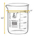 EISCO Heavy Duty Beaker, 400ml - 5mm Thick, Uniform Walls - Superior Durability & Chemical Resistance - White Graduations - Borosilicate 3.3 Glass...