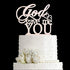 God Gave Me You Wedding Cake Topper for Wedding/Engagement/Marriage Party Decorations (Mirror Rose Gold Acrylic)...