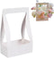 BBJ Craft Paper Gift Bags for Flower Bouquet Florist Bouquet Packaging Bag with Handle, 5 Pcs (White)...
