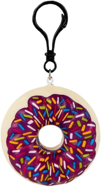 2.75" Squishy Sensory Colorful Backpack Clips or Keychains, 4 ct (Squish Donut, 4 ct)...
