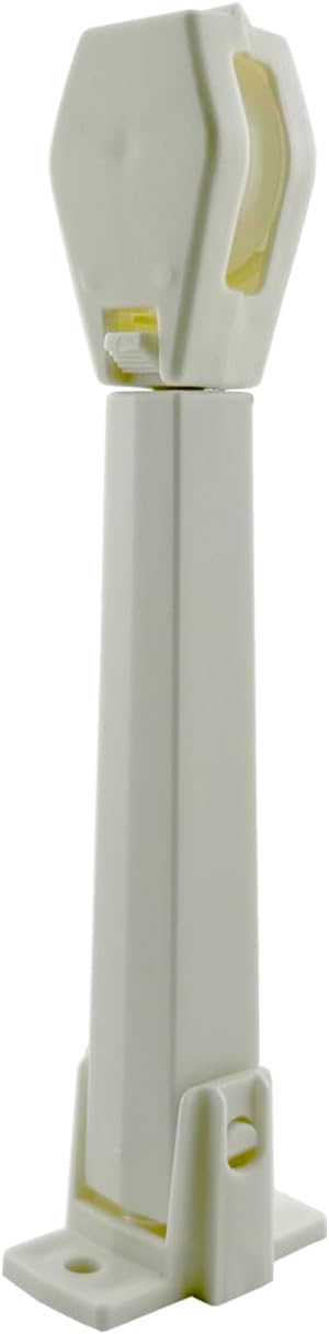 Amazing Drapery Hardware Spring Loaded Cord Tensioner for Cord Loops - Ivory, Wall or Floor Mount - 1 Pack...