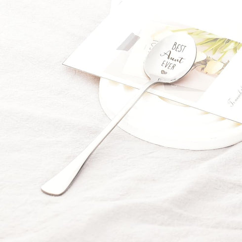 Birthday Gifts for Best Aunt Ever Spoon for Hot Tea Coffee Cocoa Spoons Great Aunt Thank You Appreciation Gifts for Women Auntie Aunty Anniversary...